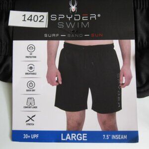 SPYDER  Stretch UPF30+ quick dry comfort liner  Men's  Swim Shorts black L (1402